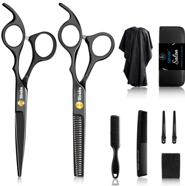 Sirabe 10 PCS Hair Cutting Scissors Set, Professional Haircut