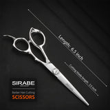 Hair Cutting Scissors, Sirabe 6.5" Professional Hair Scissors Right Hand Razor Edge Barber Shears Trimming Haircut Scissors for Men and Women, Japanese Stainless Steel for Home Salon Hairdressing